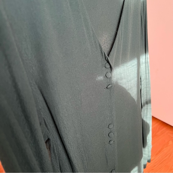 Madewell Button Down Green Dress - Picture 4 of 5